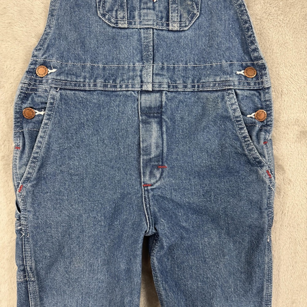 Dickies Bib Overalls Kids S Blue Denim Carpenter Play Farm Work School Casual - Picture 5 of 16